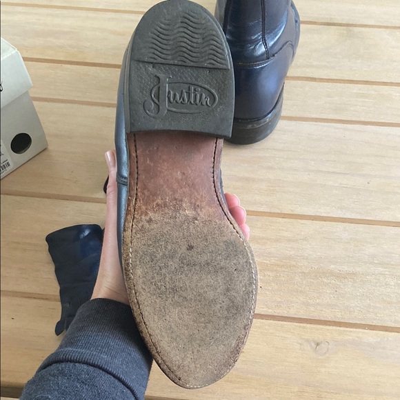 Vintage Justin Roper Cowboy Boots | Women's Navy - Picture 5 of 8